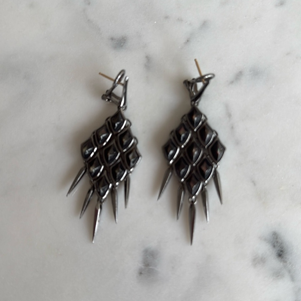 Stephen Webster Black Mother of Pearl Drop Earrings